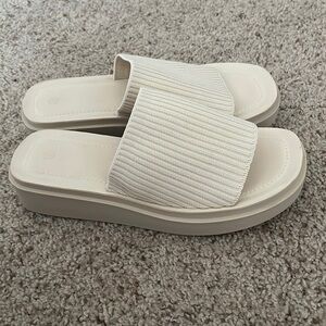 Off white platform sandals